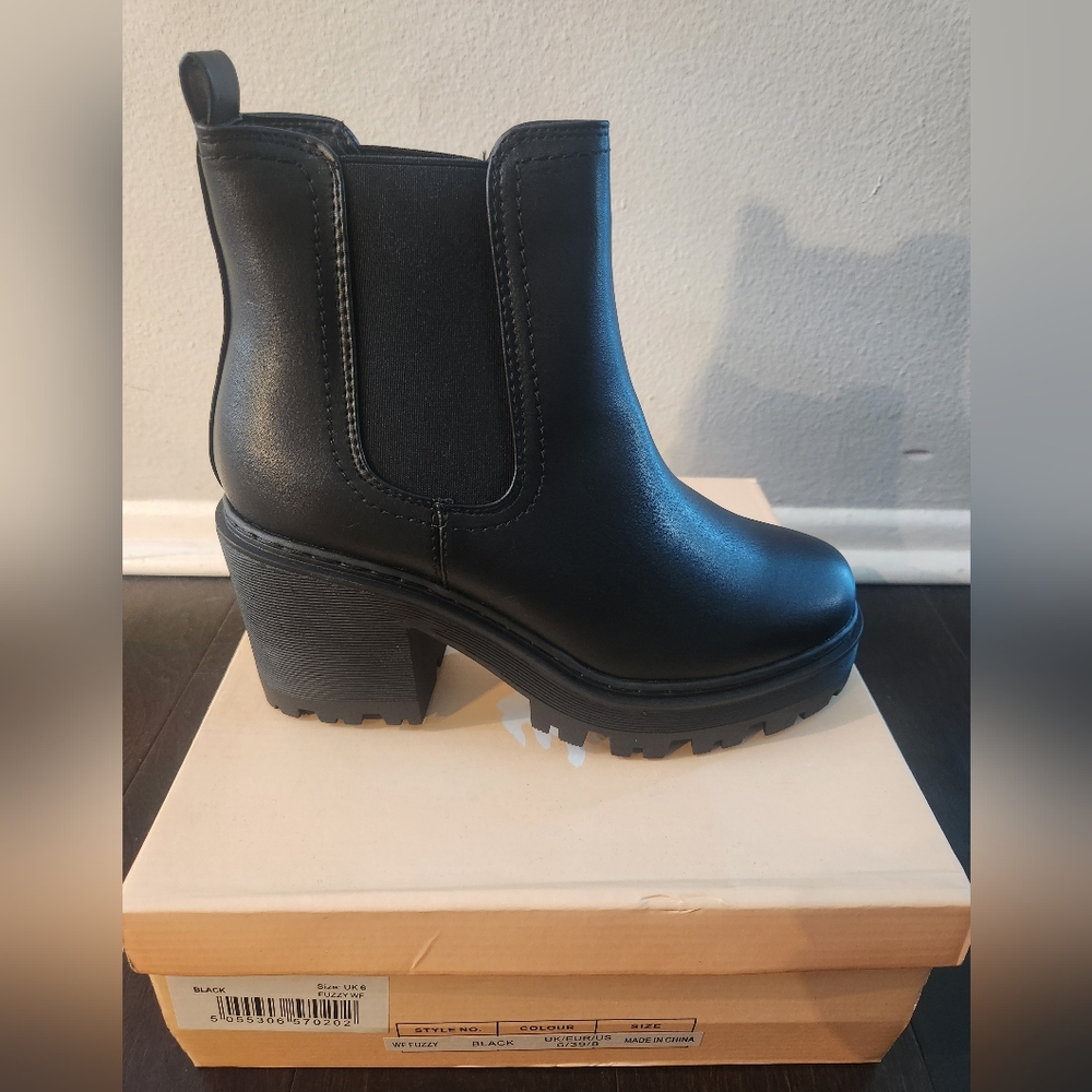 Public Desire wide fit chunky heel boot